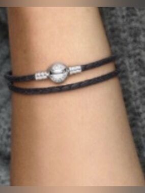Pandora Moments IVORY Double Wrap Leather Bracelet